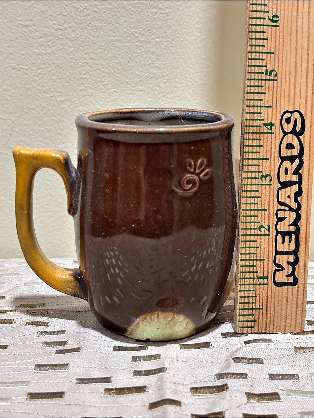 Gibson Owl Mug Brown & Yellow